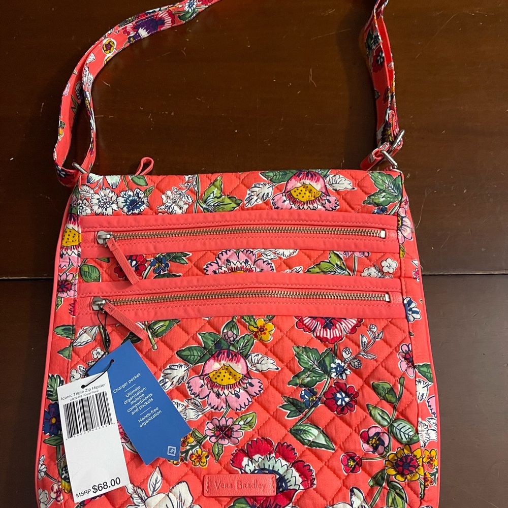 Vera Bradley Coral Floral Crossbody Bag